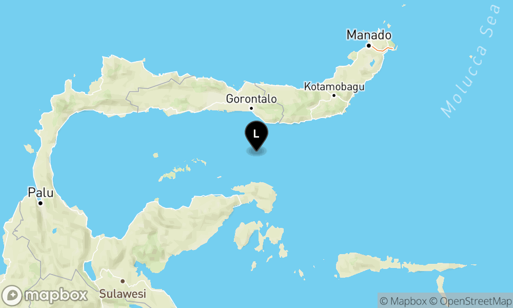 Pusat gempa berada di laut 76 km Tenggara Bonebolango