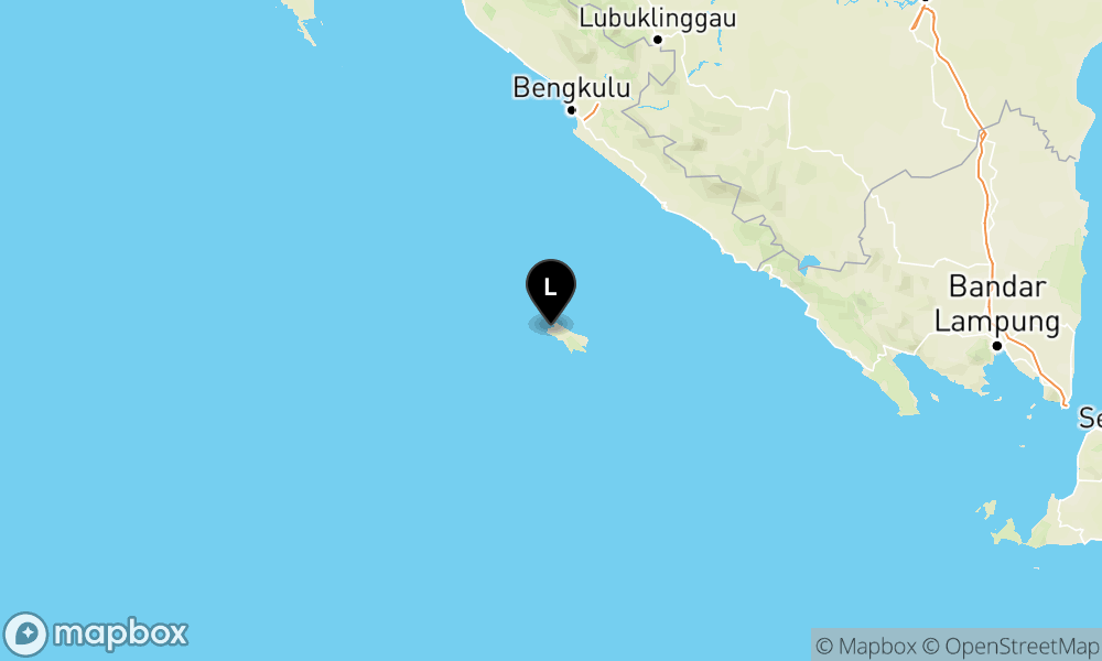 Pusat gempa berada di darat 16 km Baratlaut Enggano