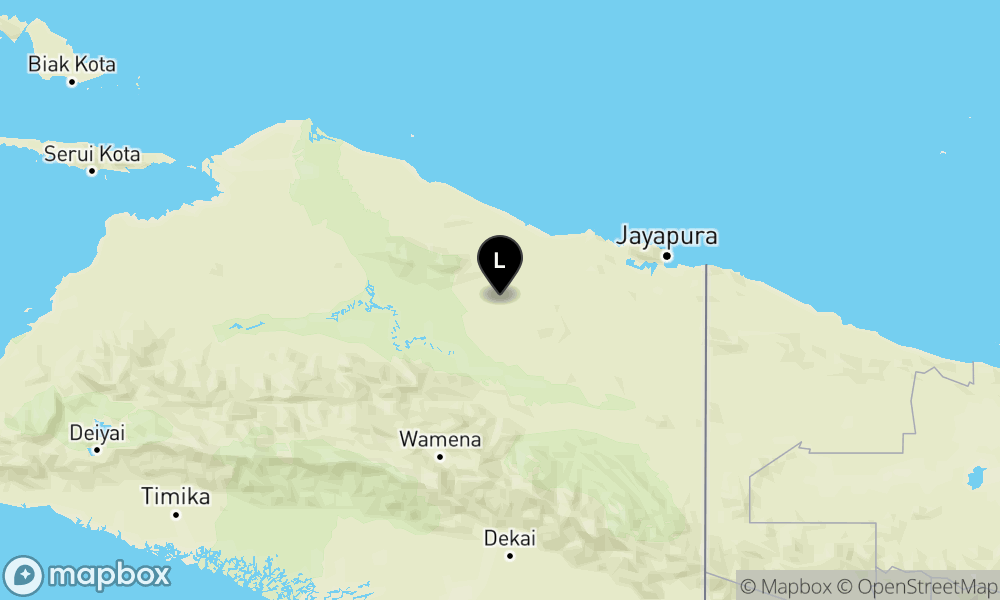 Pusat gempa berada di darat 95 km timurlaut Kobakma