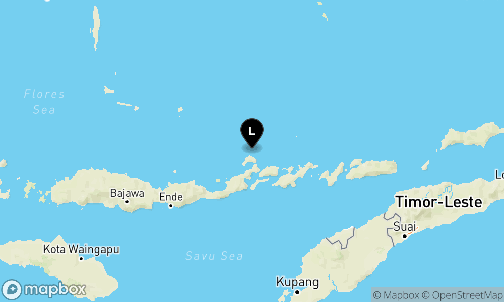 Pusat gempa berada di laut 34 km Barat Laut Larantuka
