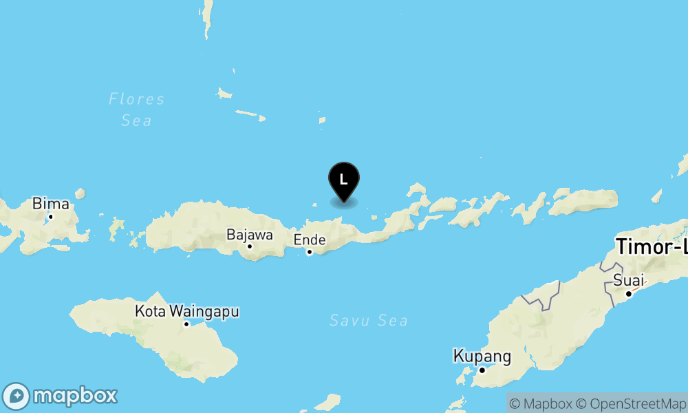 Pusat gempa berada di laut 36 km Barat Laut MAUMERE-SIKKA