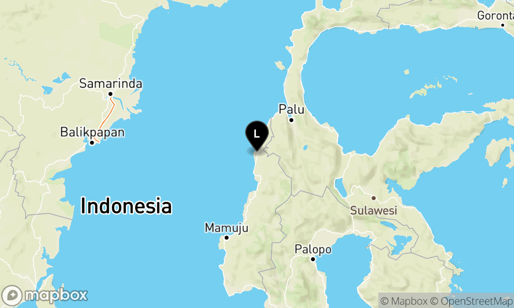 Pusat gempa berada di darat 26 km BaratDaya Pasangkayu