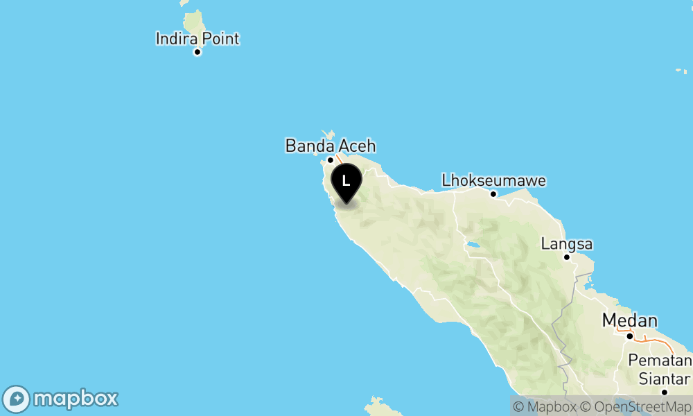 Pusat gempa berada di darat 27 km BaratDaya Aceh Besar