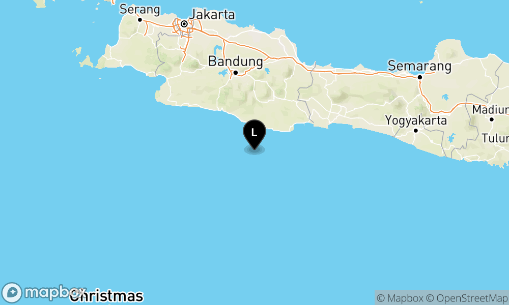 Pusat gempa berada di laut 80 km BaratDaya Kab-Pangandaran