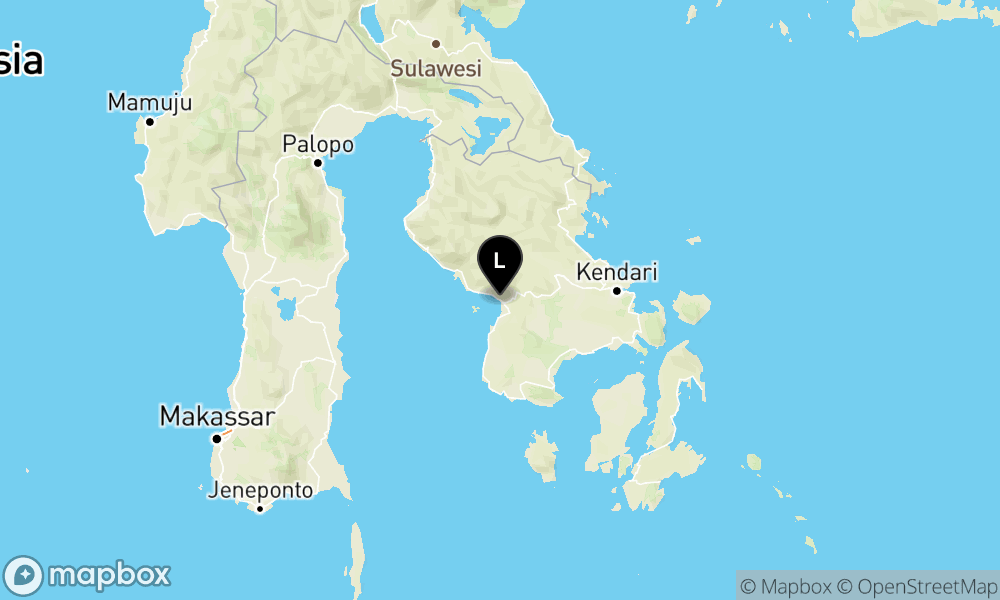 Pusat gempa berada di darat 1.5 km Tenggara Kolaka Kab. Kolaka