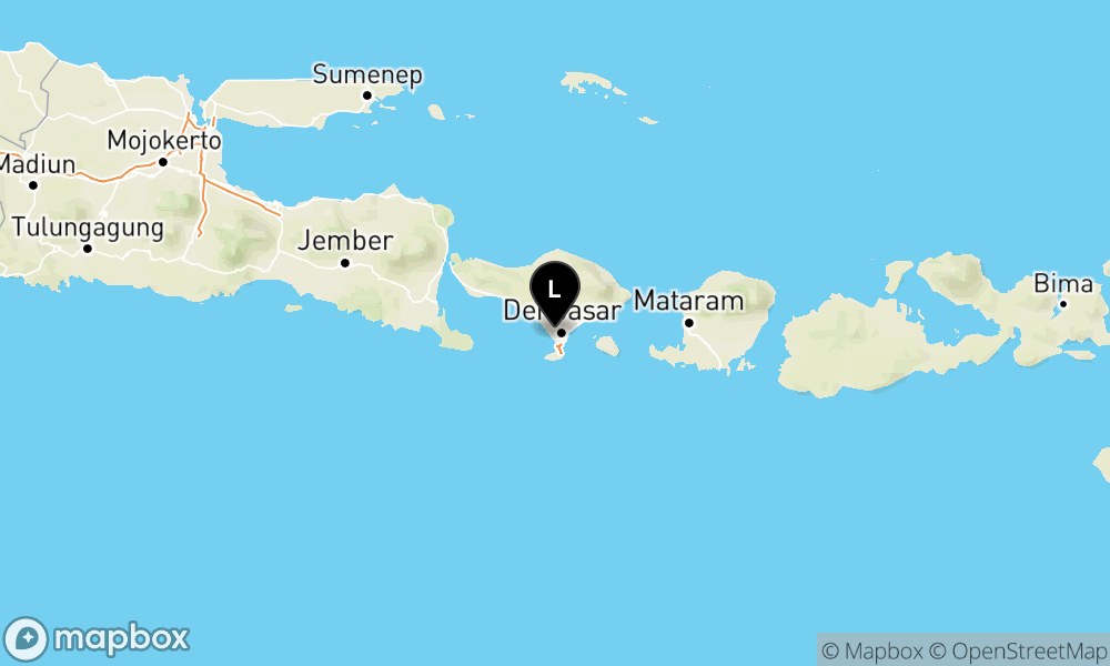 Pusat gempa berada di darat 7 km Barat Daya Badung