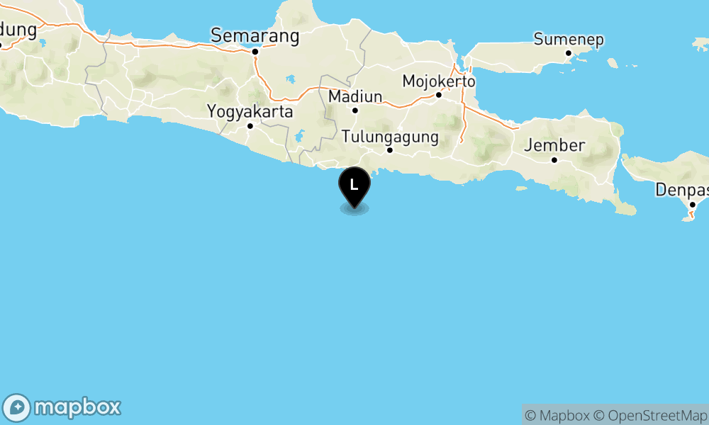 Pusat gempa berada di laut 76 km Baratdaya Trenggalek
