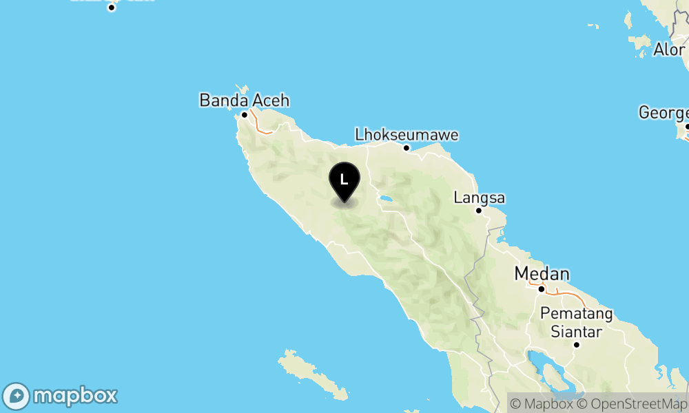 Pusat gempa berada di darat 35 km timur laut Kab. Nagan Raya