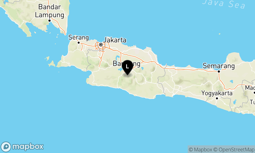 Pusat gempa berada di darat 18 km Tenggara Kab. Bandung