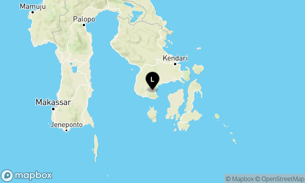 Pusat gempa berada di darat 3 km Timurlaut Rorowatu, Kab. Bombana