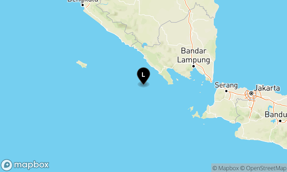 Pusat gempa berada di laut 88 Km Barat Daya Pesisir Barat