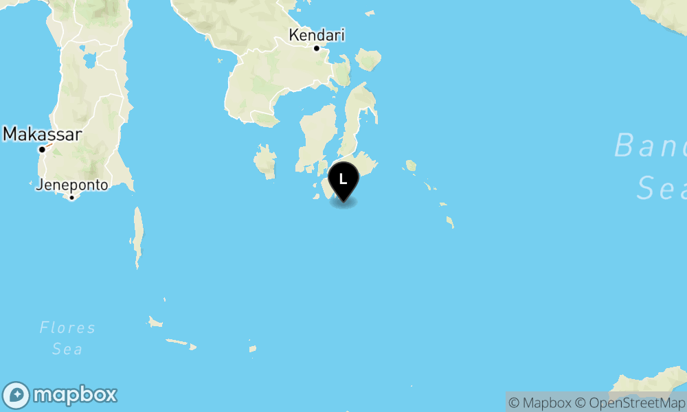 Pusat gempa berada di laut 12,9 km Tenggara Lapandewa, Kab. Buton Selatan