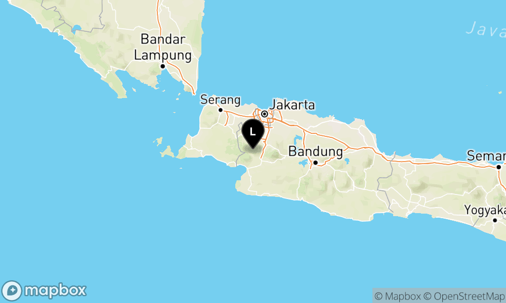 Pusat gempa berada di darat 23 km barat daya Kota Bogor