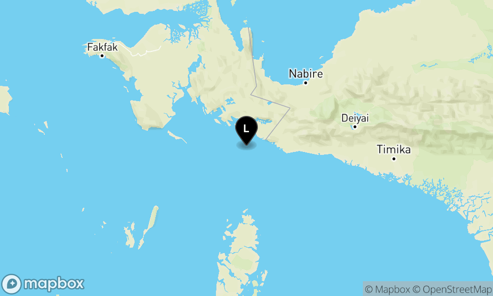 Pusat gempa berada di laut 123 km Tenggara Kaimana