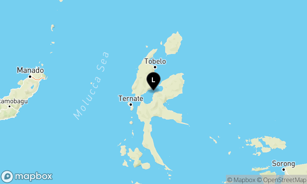 Pusat gempa berada di laut 55 km TimurLaut Sofifi