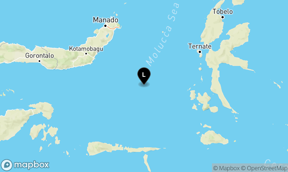 172 km Tenggara TUTUYAN-BOLTIM-SULUT