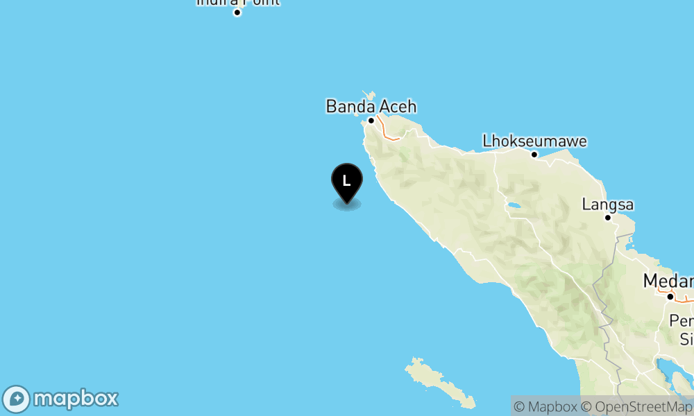 Pusat gempa berada di laut 59 km Barat Daya Calang-Aceh Jaya