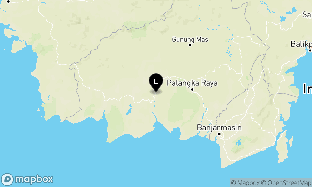Pusat gempa berada di darat 25 km TimurLaut Sampit