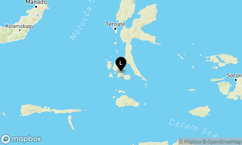 Pusat gempa berada di darat 9 km Timur Laut Labuha