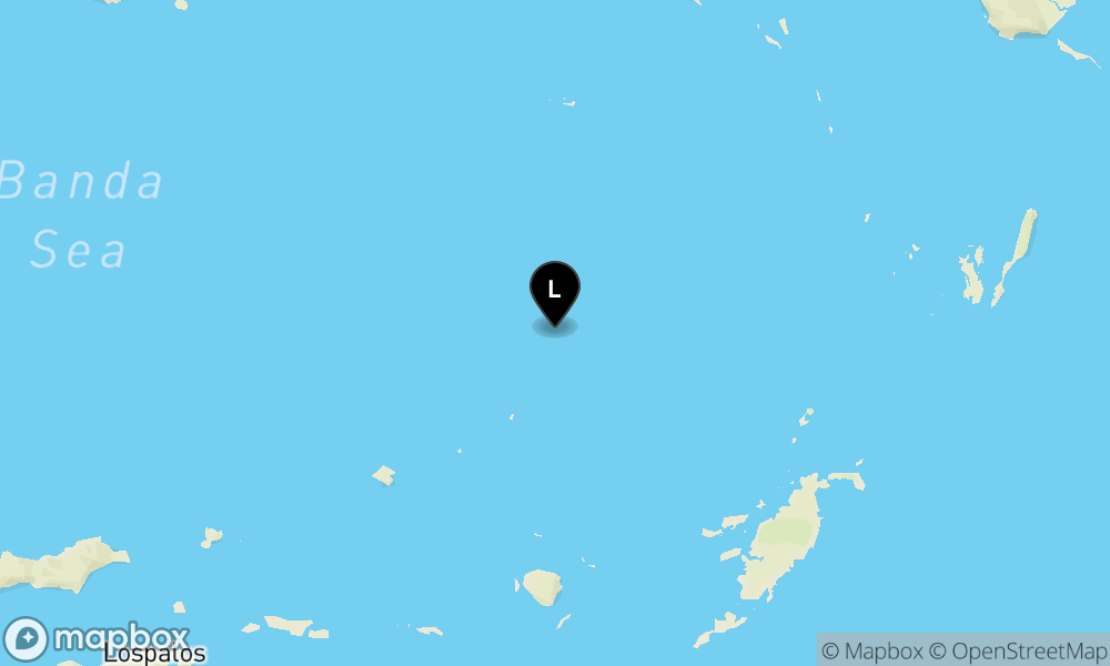 Pusat gempa berada di laut 181 km Selatan Banda