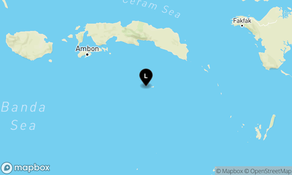 Pusat gempa berada di laut 18 km Barat Banda