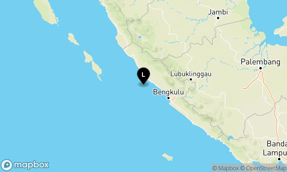Pusat gempa berada di laut 67 km Barat Daya Bengkulu Utara