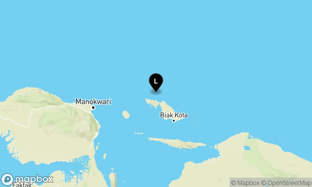 24 km TimurLaut SUPIORI-PAPUA