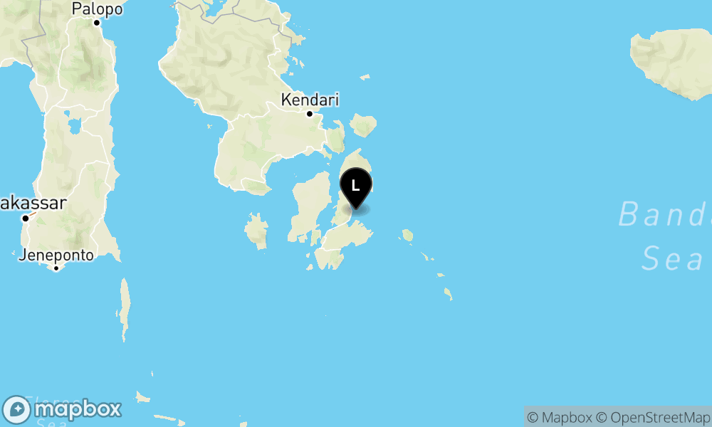 Pusat gempa berada di laut 10 km Tenggara Kambowa, Kab. Buton Utara