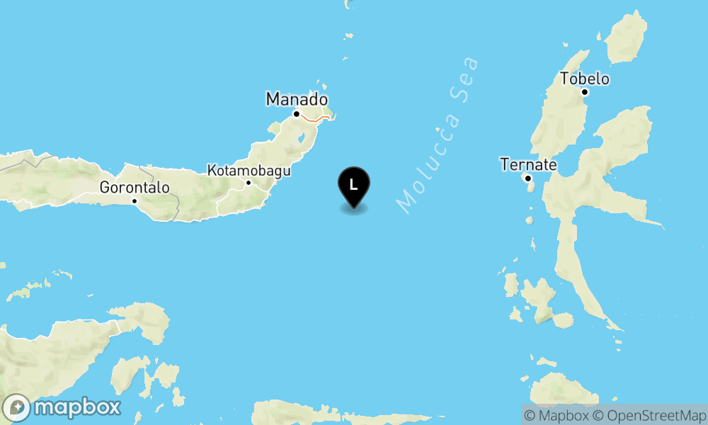 Pusat gempa berada di laut 102 km Tenggara Tutuyan