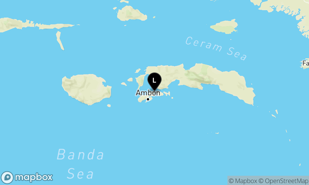 Pusat gempa berada didarat 25 Km TimurLaut Ambon