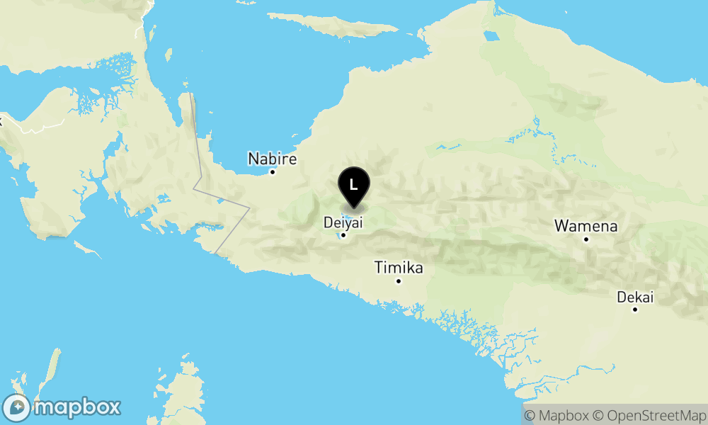 Pusat gempa berada di darat 14 km Timur Laut Enarotali