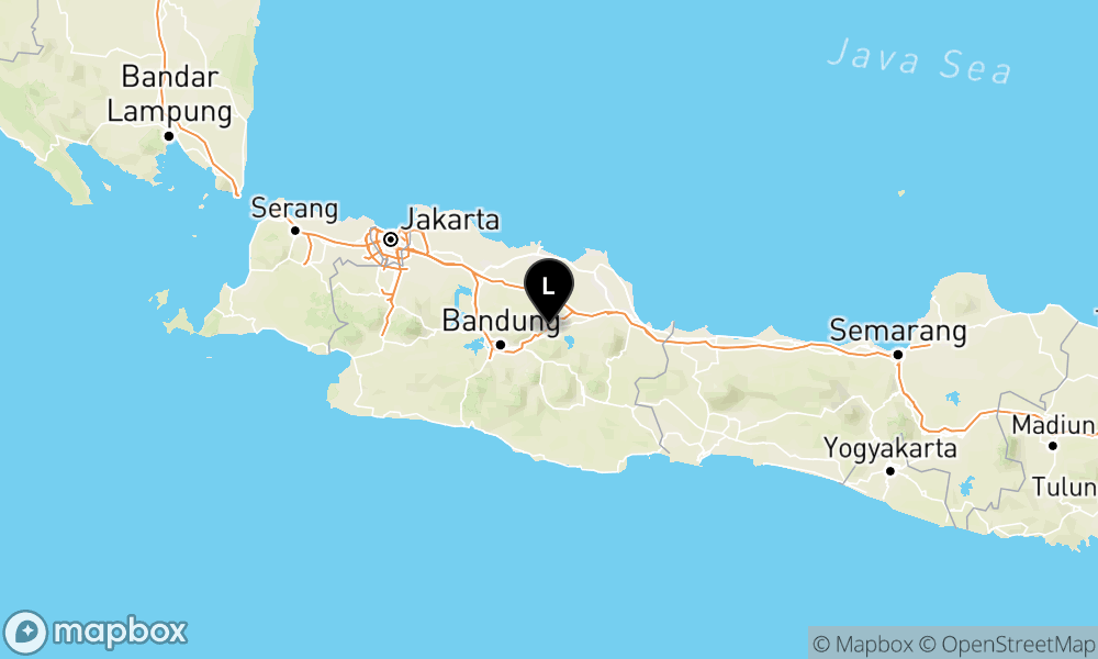 Pusat gempa berada di darat 6 km TimurLaut Kab. Sumedang