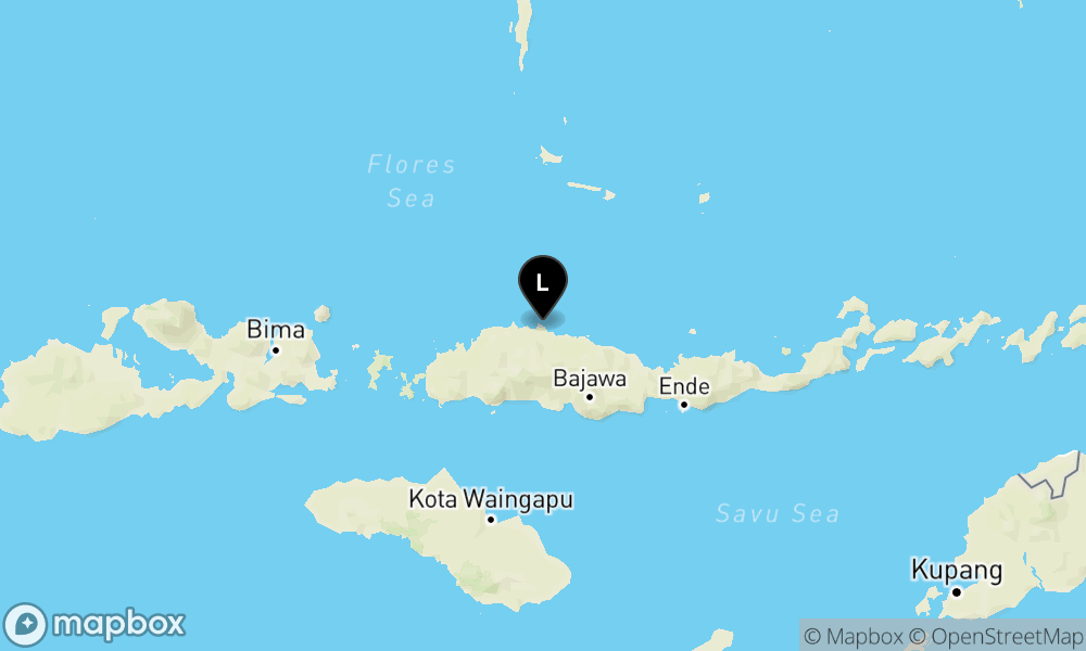 Pusat gempa berada di darat 41 km TimurLaut Ruteng-Manggarai