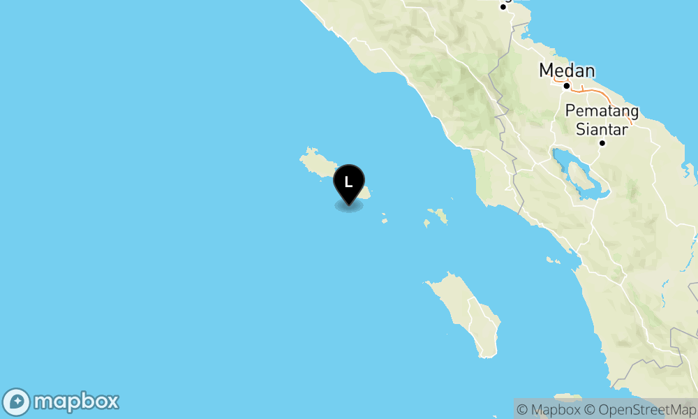 Pusat gempa berada dilaut 30 km Barat Daya Sinabang