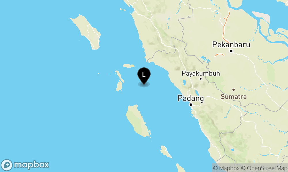 Pusat gempa berada di laut 75 km Barat Daya Air Bangis- Pasaman Barat