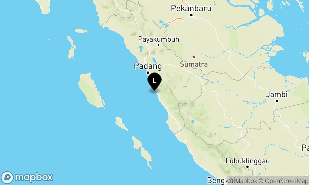 Pusat gempa berada di laut 9 km BaratDaya Painan