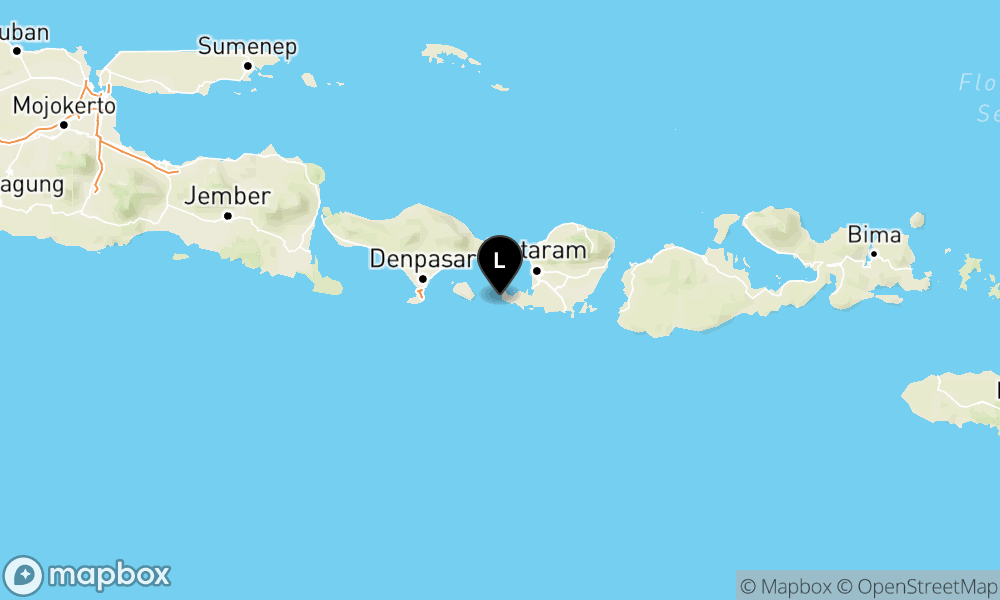 Pusat gempa berada dilaut 37 km BaratDaya Lombok Barat
