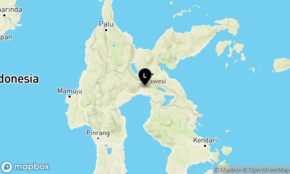 Pusat gempa berada di darat 34 km barat laut Luwu Timur