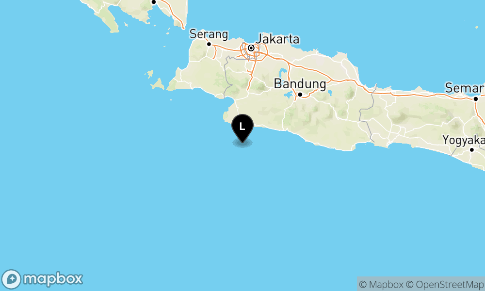 Pusat gempa berada di laut 83 km tenggara Kab.Sukabumi