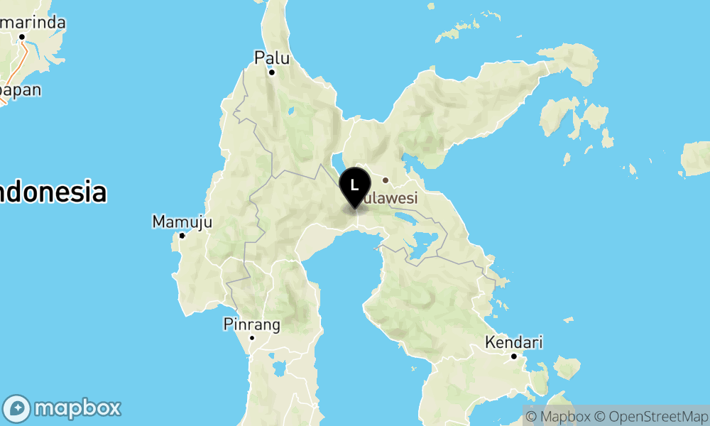 Pusat gempa berada di darat 46 km barat laut Luwu Timur