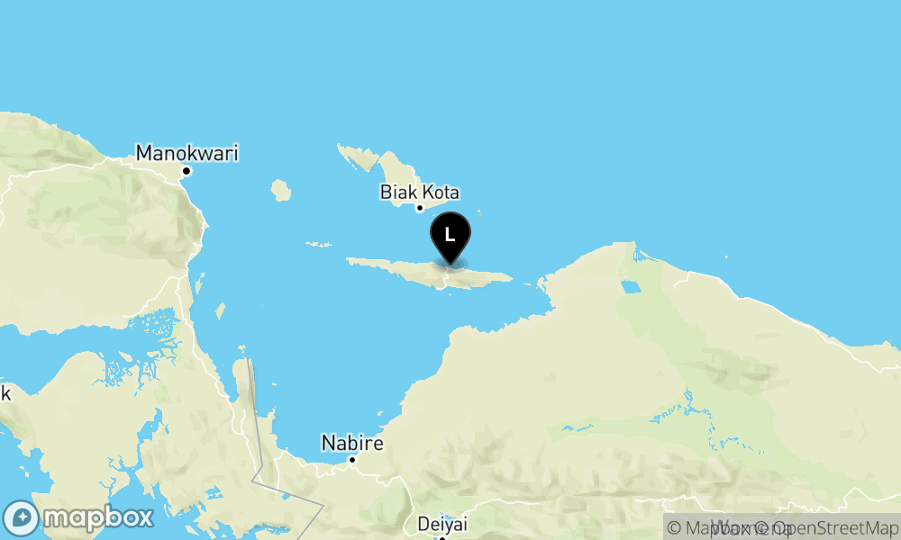 20 km TimurLaut KEP-YAPEN-PAPUA
