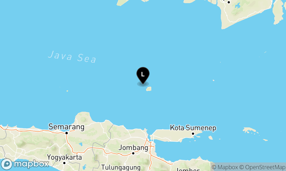 Pusat gempa berada di Laut 142 km TimurLaut Tuban