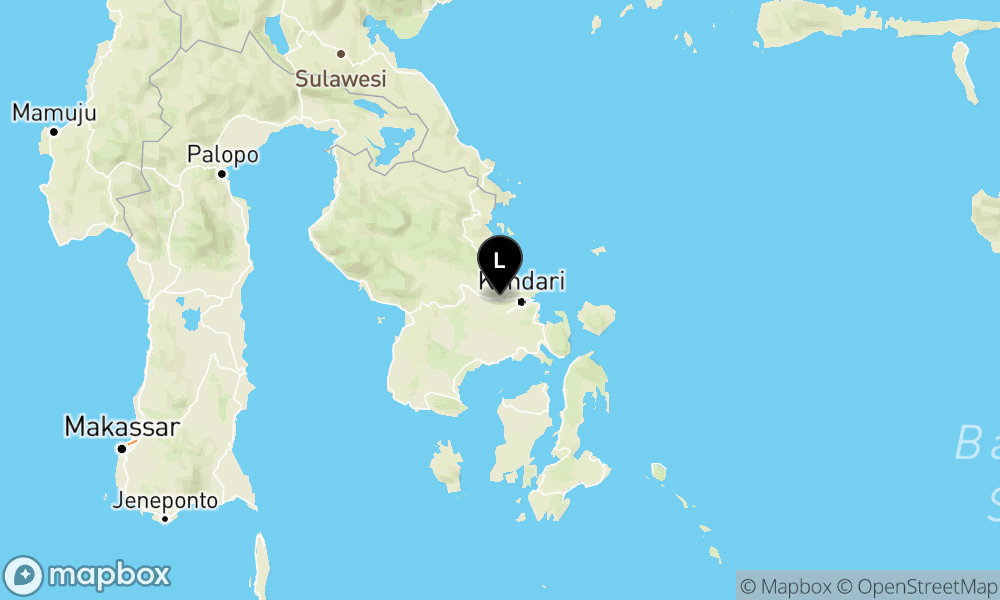 Pusat gempa berada di darat 1 km Baratlaut Besulutu