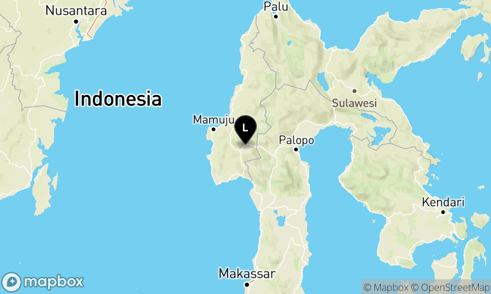 Pusat gempa berada di darat 8 km tenggara Mamasa
