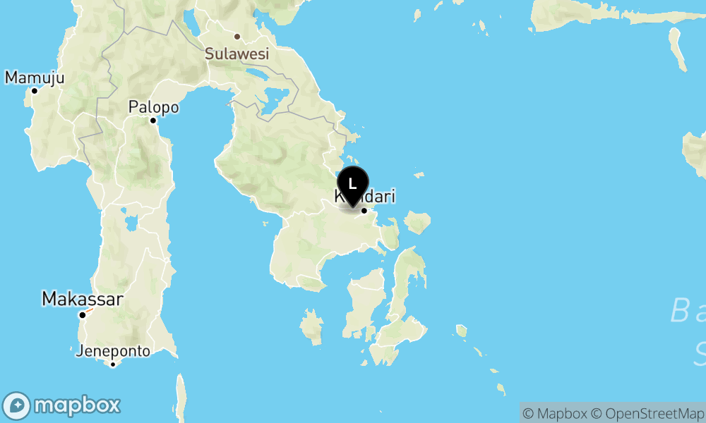 Pusat gempa berada di darat 1 km Timurlaut Sampara, Konawe