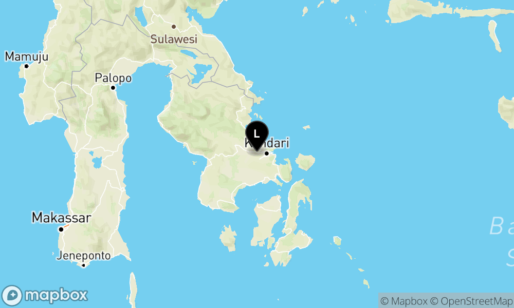 Pusat gempa berada di darat 2 km Timur Laut Ranomeeto Barat, Konawe Selatan