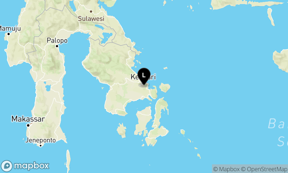 Pusat gempa berada di darat 3 km barat laut Konawe Selatan
