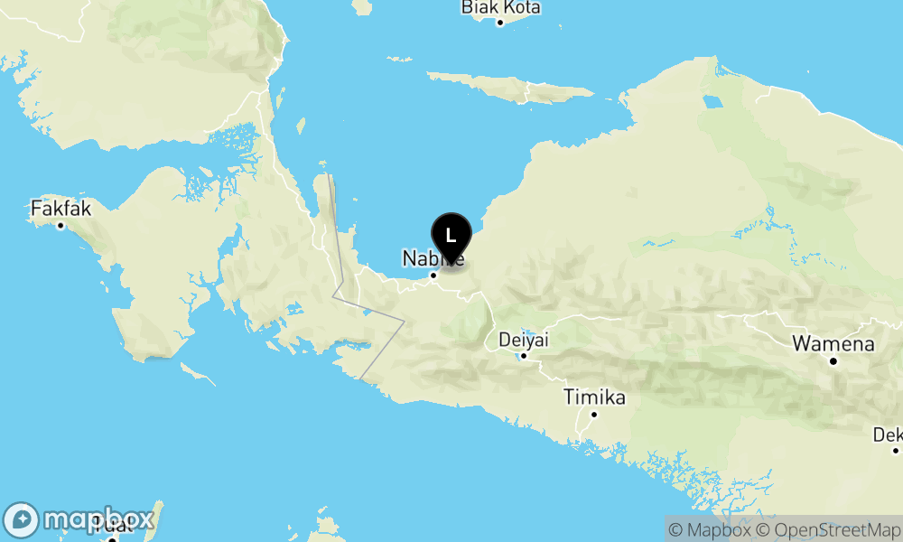 Pusat gempa berada di darat 18 km timur laut Nabire