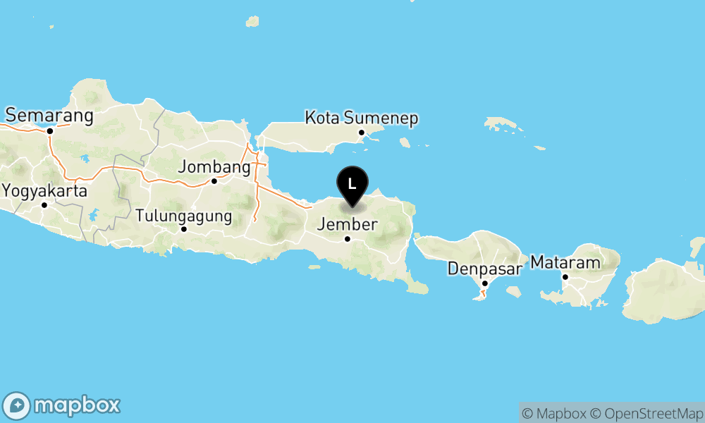 Pusat gempa berada di darat 20 km barat laut Bondowoso