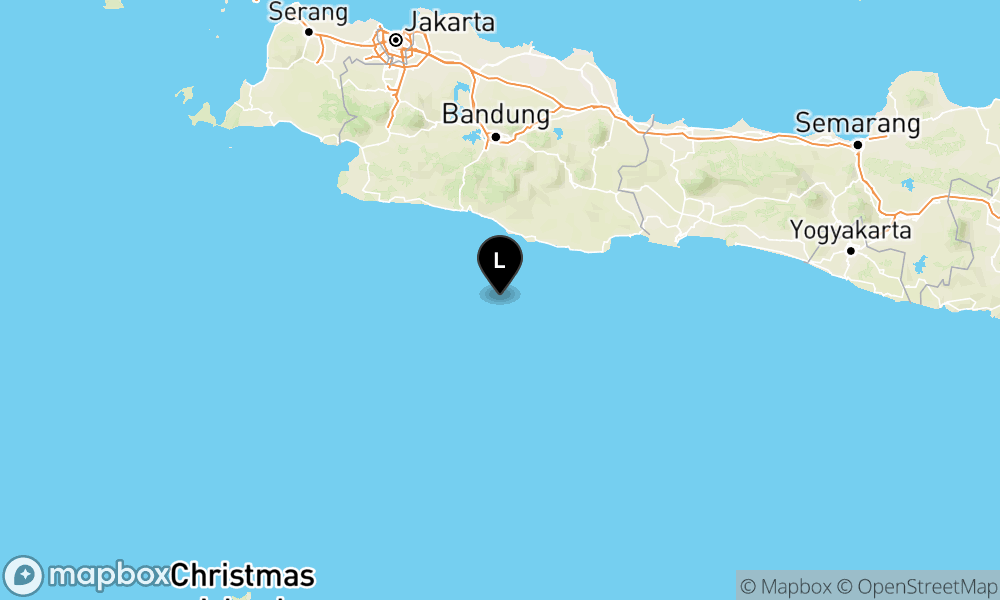 Pusat gempa berada di laut 104 km baratdaya Kab. Tasikmalaya